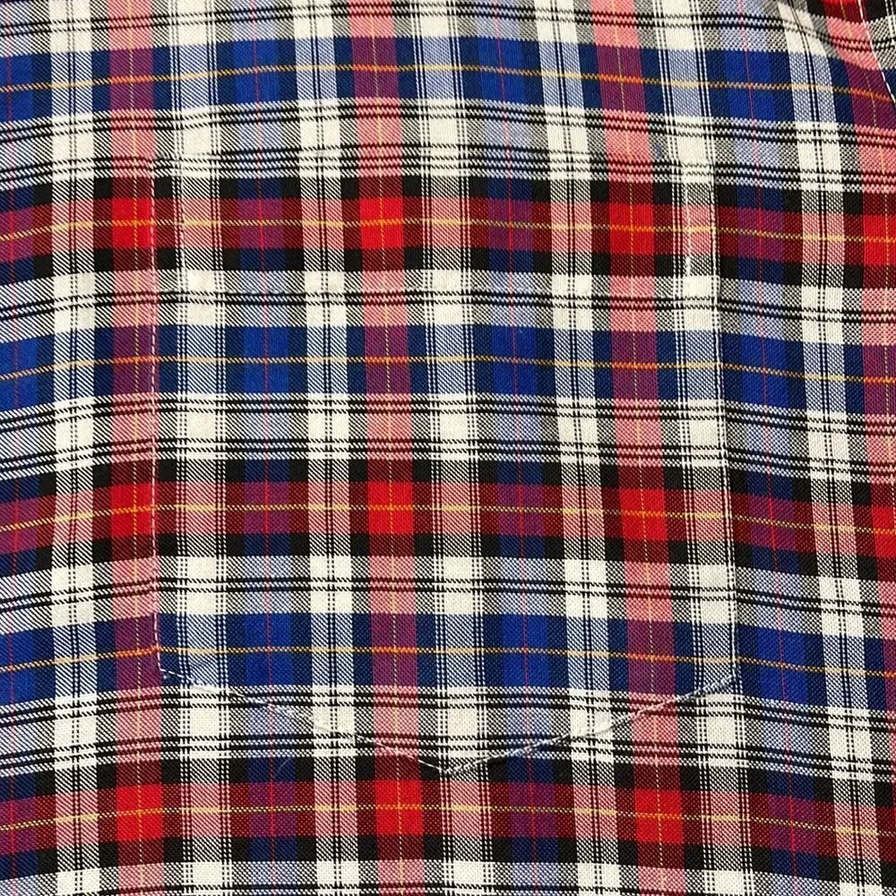 G.H. Bass Shirt Mens Large L Plaid‎ Long Sleeve Button Down Collar Shirt